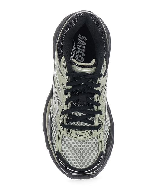 Saucony Gray Sneakers With Mesh Upper, Sole Trainers