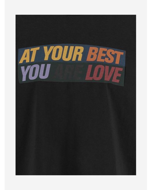 Sacai Black Cotton T-Shirt Printed T-Shirts & Jerseys