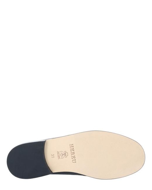 Hereu Black Moccasin Juliol Leather Lace-Up Shoes