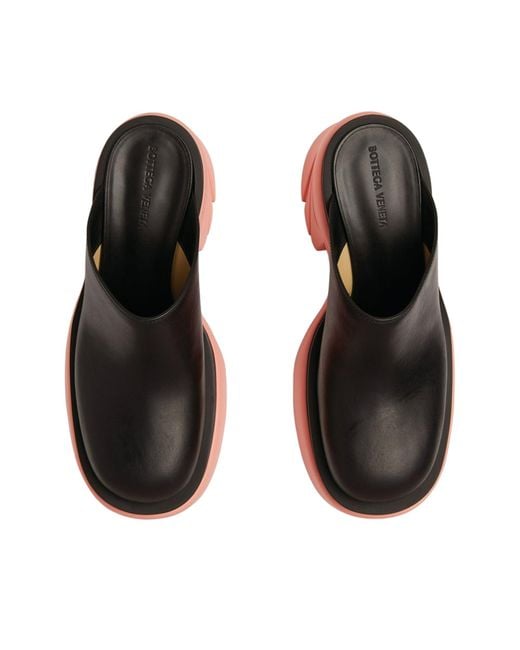 Bottega Veneta Black Flash Platform Mules