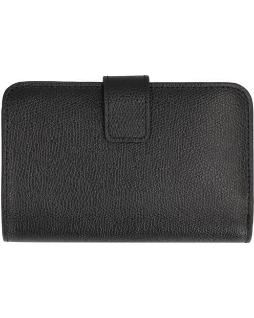 Furla Black Leather Wallet Camelia & Purses