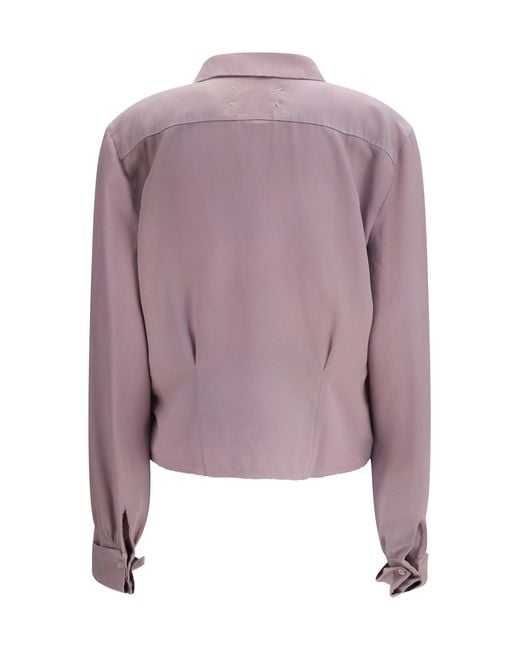 Maison Margiela Purple Silk Shirt