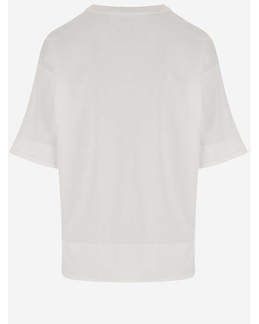 Max Mara White T-Shirt Estella Cotton T-Shirts & Jerseys
