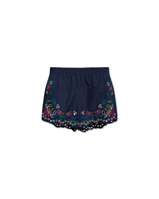 Chloé Blue Cotton Shorts