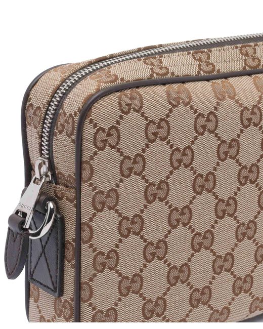 Gucci Metallic Small Gg Canvas Crossbody Bag for men