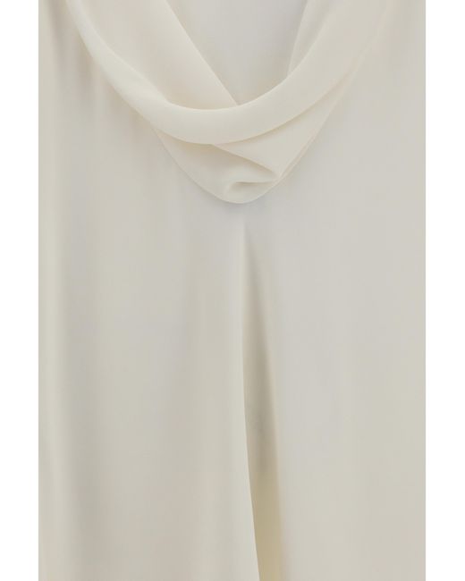 Brunello Cucinelli Gray Top Silk Crêpe Sablé Tops