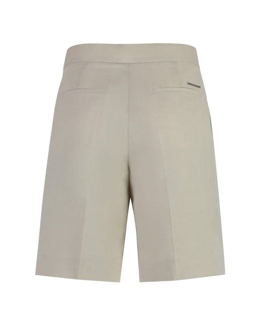 Calvin Klein Gray Cotton And Linen Bermuda-Shorts