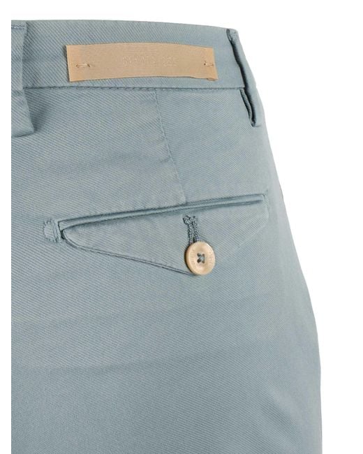 BRIGLIA Blue Trousers Cotton Lyocell Elastane Pant