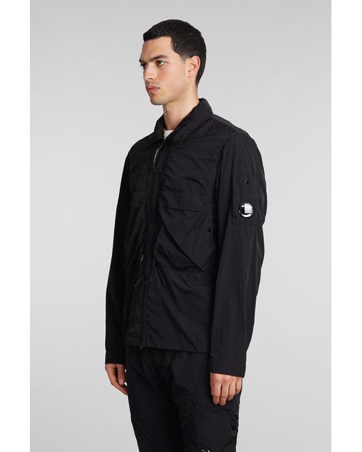 C P Company Black Chrome R Casual Jacket for men