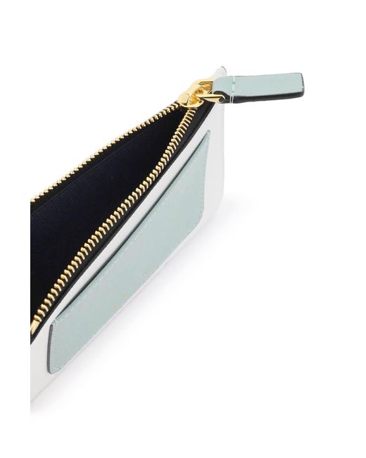 Marni Gray Tricolor Zippered Cardholder