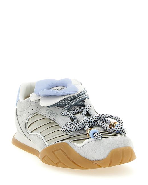 Fendi White Wave Pulse' Sneakers