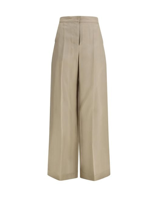 Max Mara Natural Silk Pants Trousers