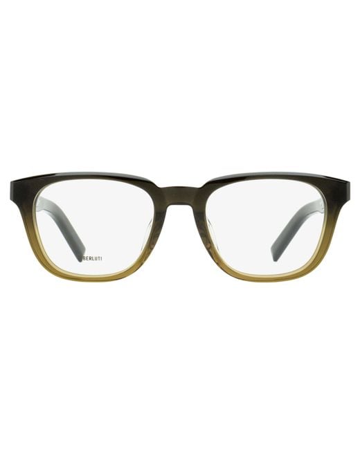 Berluti Black Classic Rectangular Eyeglasses Bl50019U 047 52Mm Plastic (Acetate) for men