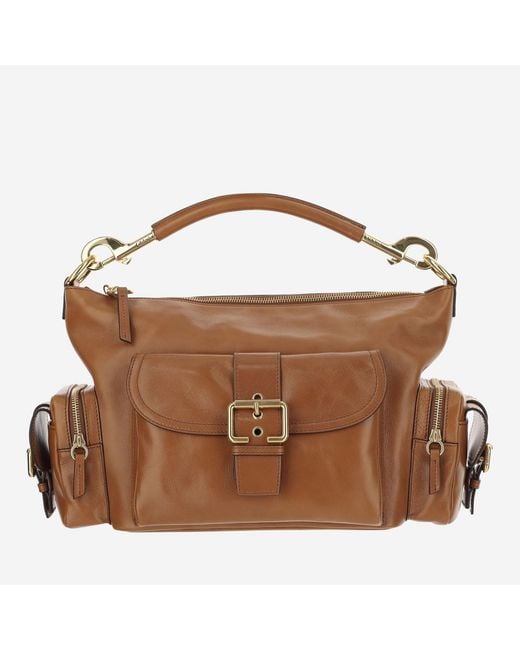Chloé Brown Leather Camera Bag Buffalo Shoulder