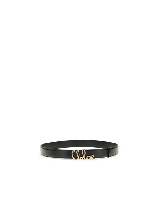 Chloé Black Calf Leather Bos Taurus Belt