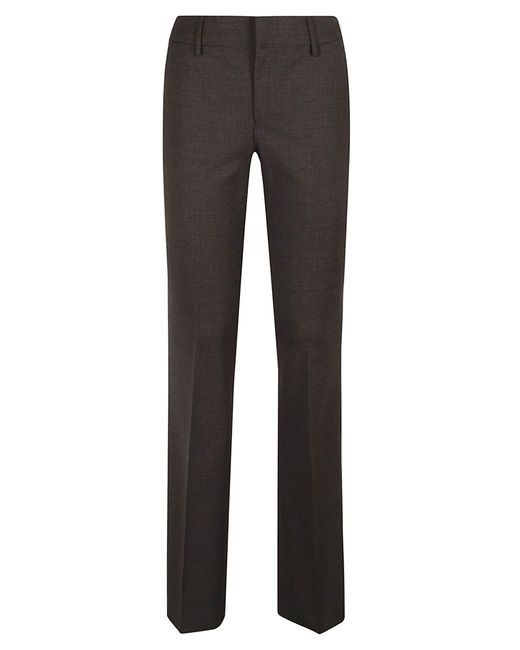 PT01 Gray High-Waist Flare Trousers