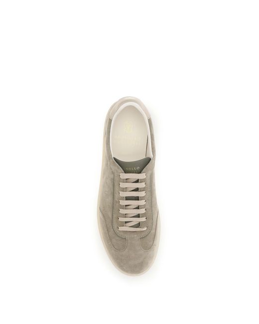 Brunello Cucinelli Natural Suede Sneakers for men