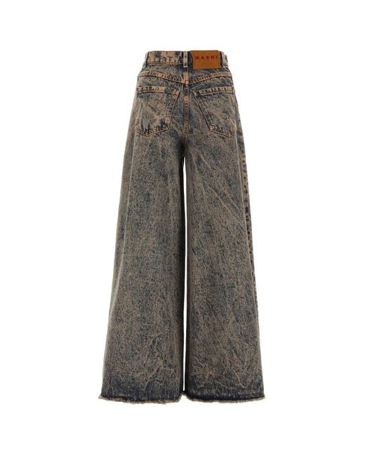 Marni Gray Two-Tone Denim Jeans