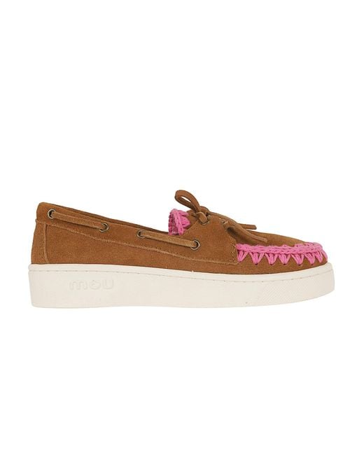 Mou Brown Summer Sneaker Suede Leather