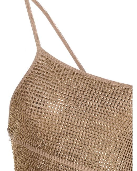 ANDREADAMO Natural Viscose Mini Skirt