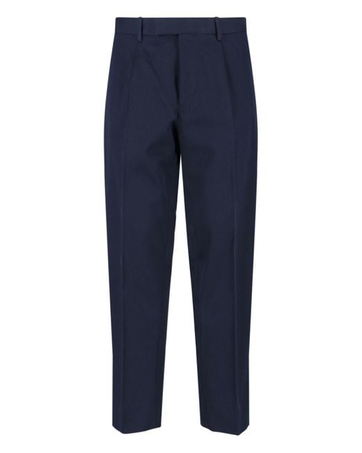 Zegna Blue Tailored Trousers for men