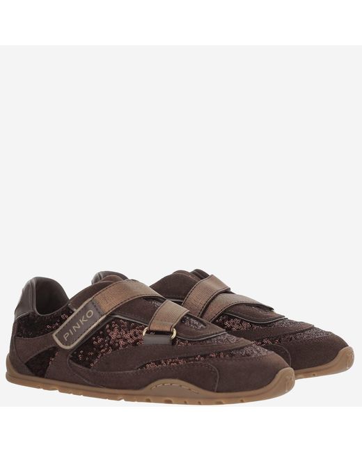 Pinko Brown Sneakers Yulia 03 Upper: Leather Trainers