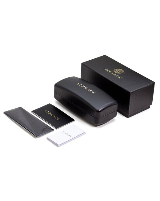 Versace Black Navigator Wrap Sunglasses Ve2163 100287- 63Mm Metal/Plastic(Acetate) for men