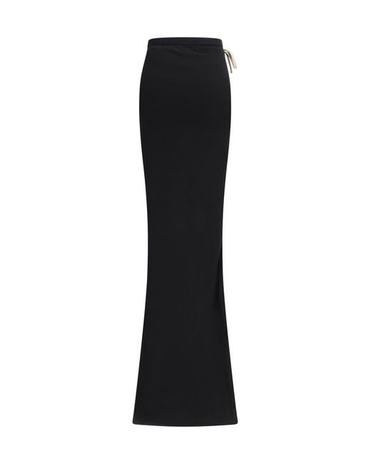 Moncler Black Long Skirt Cotton