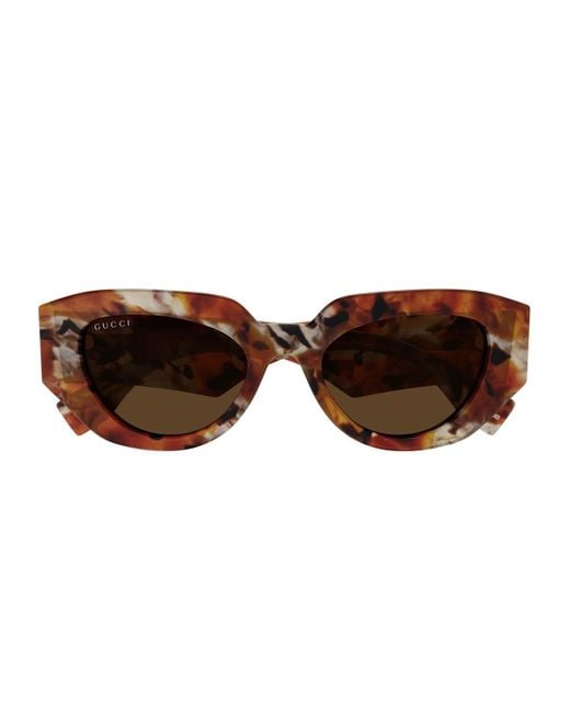 Gucci Brown Gg2007S Linea Re-Ace Sunglasses