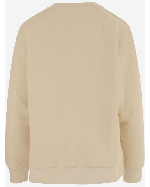 Valentino Natural Cotton Sweatshirt With Logo