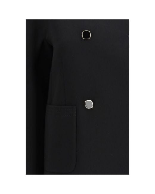 Max Mara Black Triacetate Coat Clothing