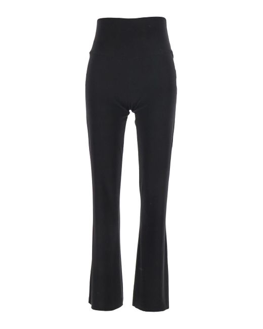 Norma Kamali Black Boot Pants With High Waist And Wide Leg