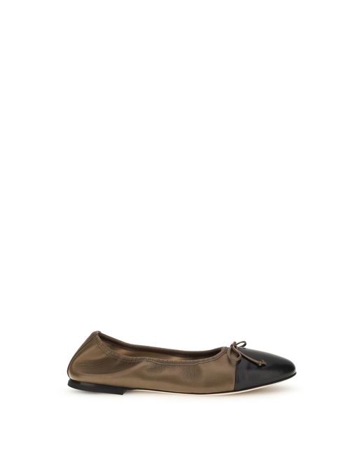 Dear Frances Natural Ballerina Shoes Gala Suede Calf Leather