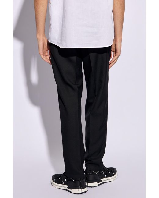 Versace Black Trousers With Elastic Waist for men