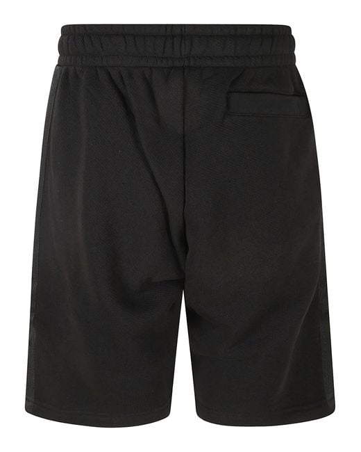 Palm Angels Black Logo Tape Sweat Shorts for men