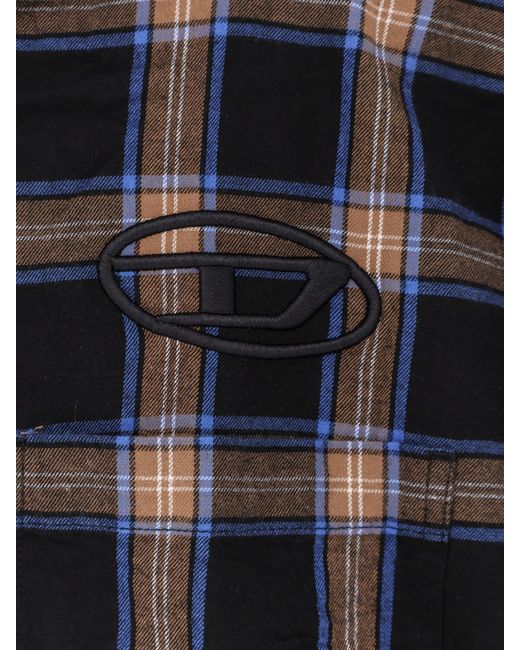DIESEL Blue S-Dewny Cotton Shirt for men