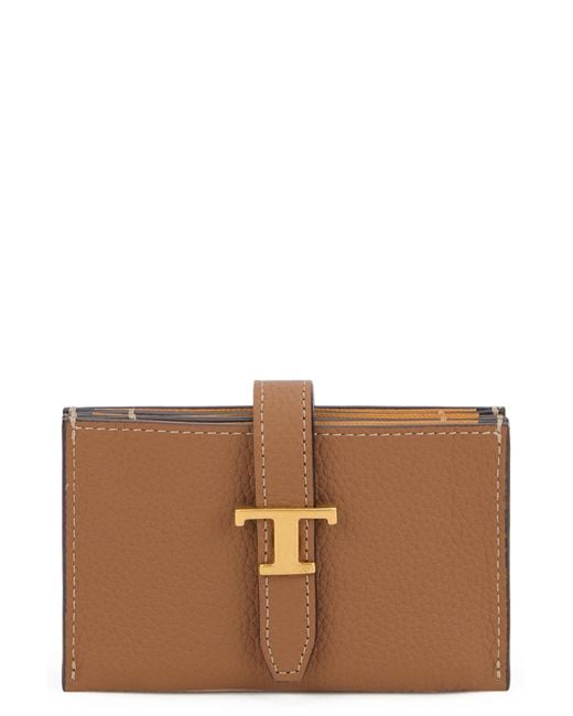 Tod's Brown Leather Wallet T Timeless Calfskin & Purses