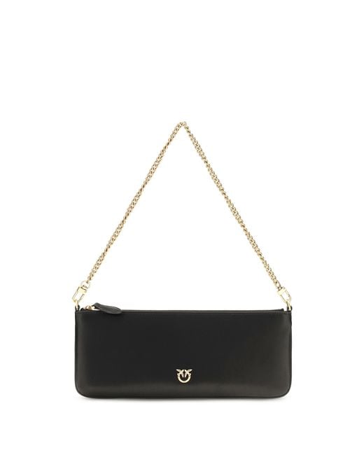 Pinko Black Shoulder Bag Horizontal Flat Leather-Antique/Antique Calf (Bos Taurus) Wallets & Purses