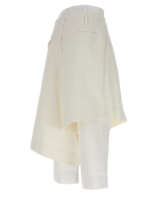 Junya Watanabe White Layered Bermuda Shorts for men