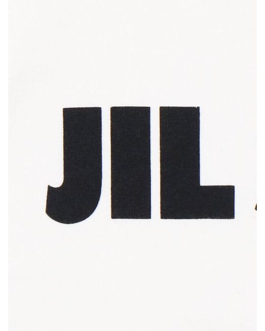Jil Sander White Logo Sweater
