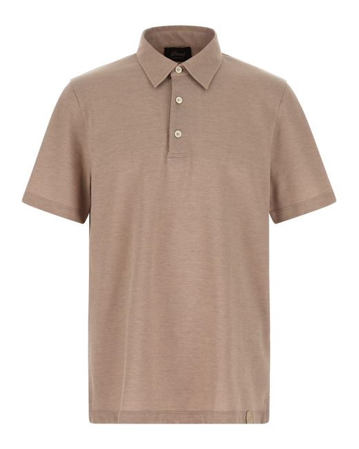Brioni Natural Cotton Polo Shirt for men