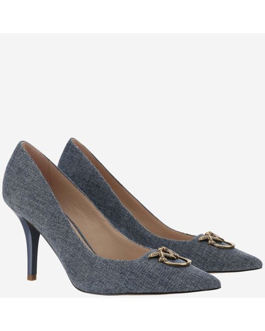 Pinko Blue Pumps With Logo