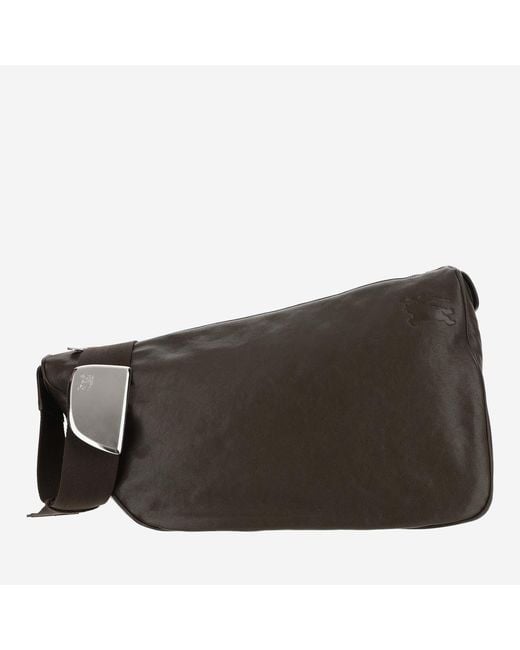 Burberry Brown Large Shield Shoulder Bag Lamb Leather (Ovis Aries) for men
