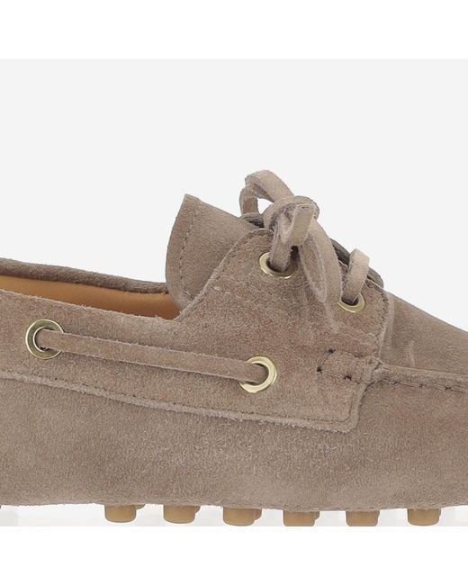 Tod's Brown Suede Leather Loafers Calfskin
