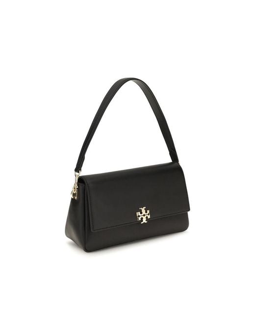 Tory Burch Black Calf Leather Bos Taurus Shoulder Bag