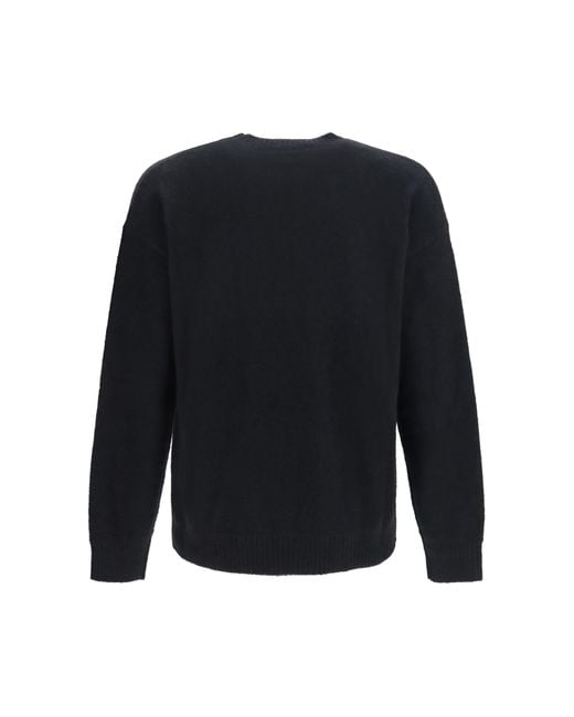 Laneus Blue Cashmere And Silk Crewneck Sweater for men