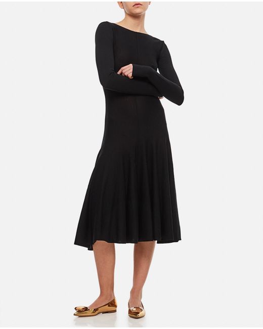 Khaite Black Dany A-line Dress