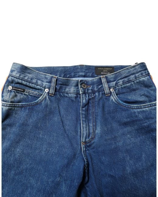Dolce & Gabbana Blue Slim Fit Denim Jeans for men