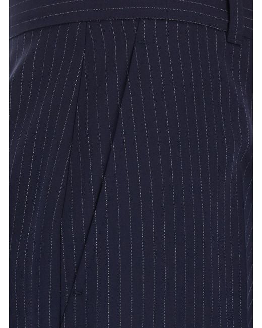 Max Mara Blue Trousers Wool