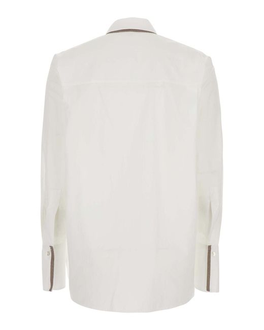 Antonelli White Shirt Amaretto Fabric Blouses